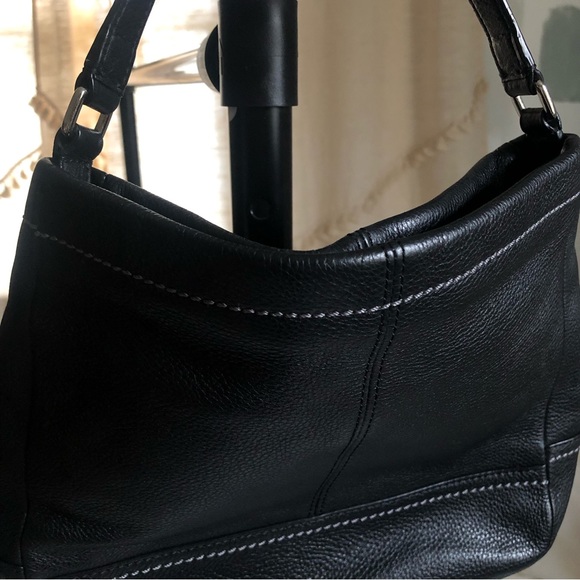 Coach Black Pebbled Leather Hobo Shoulder Bag - Picture 12 of 14
